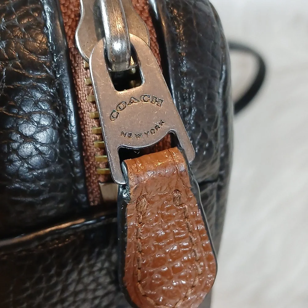 Coach Hamilton Brown Leather Double Zip Men's Briefcase/ Shoulder Bag - Picture 11 of 16